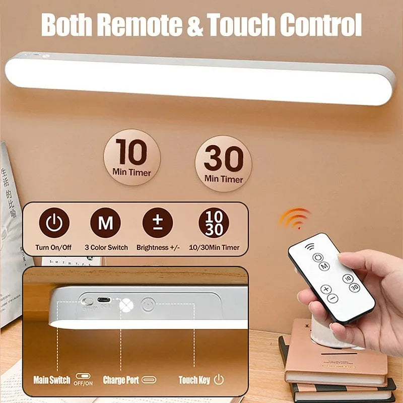 Barre LED Magnétique Sans Fil — 3 Températures, Dimmable, Tactile & Télécommande, USB | CLEVI Paris