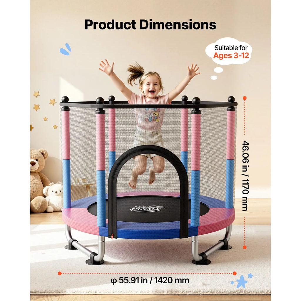Trampoline enfant 55 pouces avec jeux – CLEVI Paris