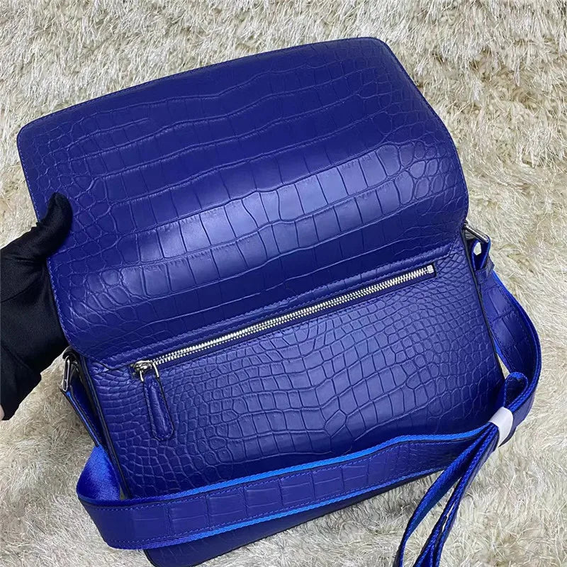 Besace Cuir Crocodile Homme Bandoulière – CLEVI Paris