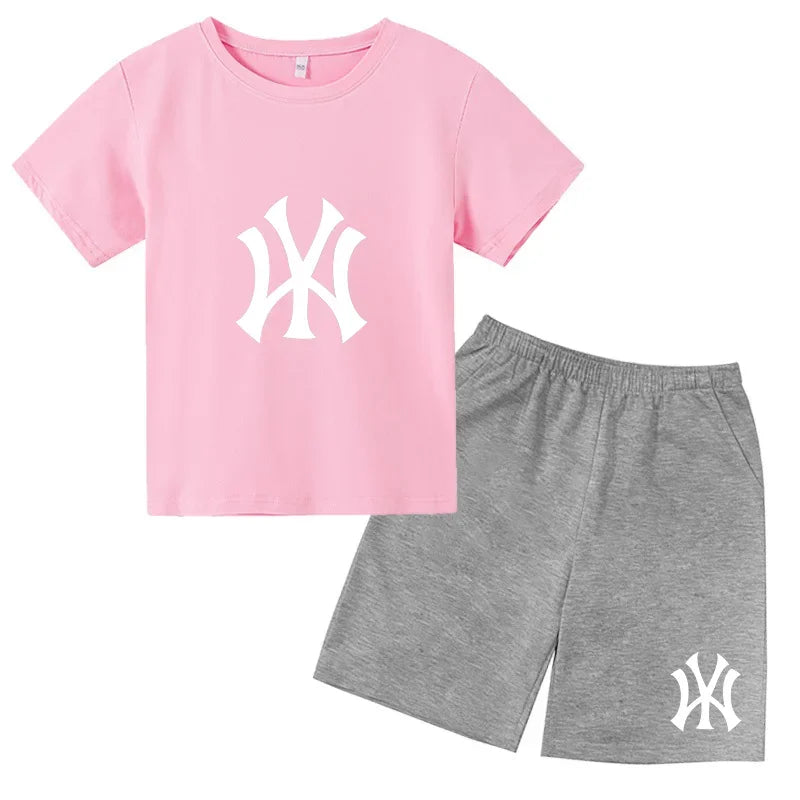 Ensemble enfant T-shirt à lettres et short – CLEVI Paris