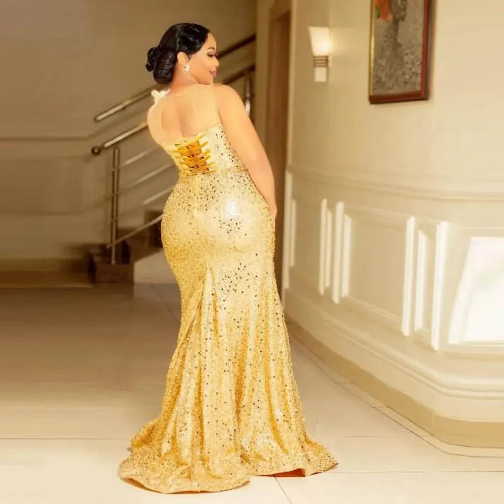 Robe de soirée sirène satinée – CLEVI Paris