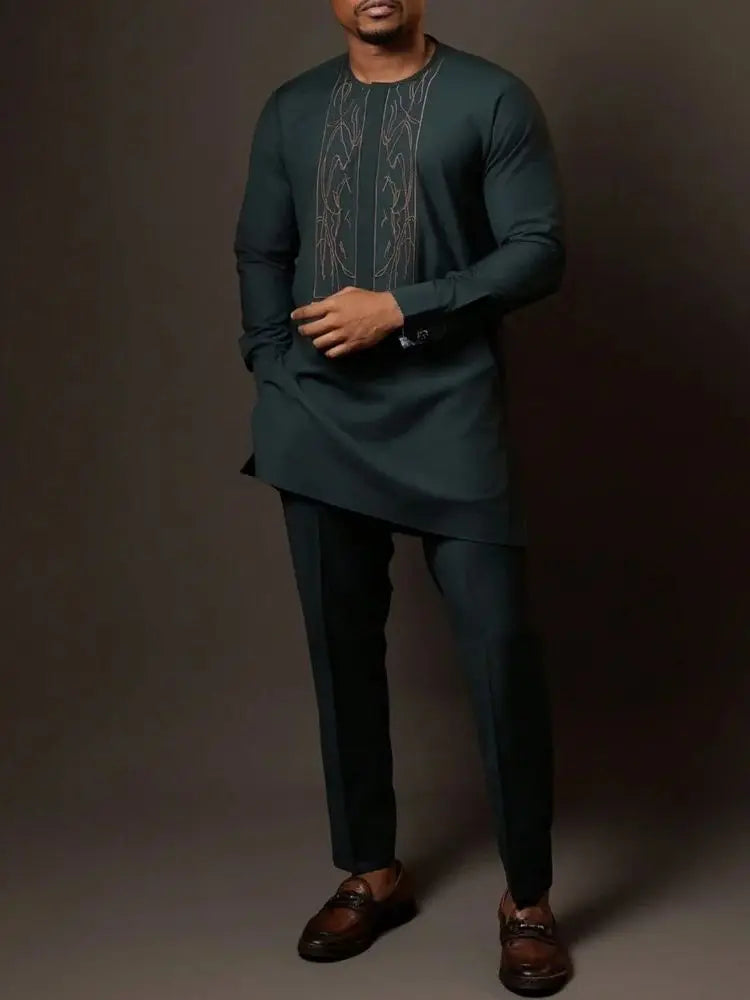 Ensemble Dashiki Homme Col Rond – CLEVI Paris