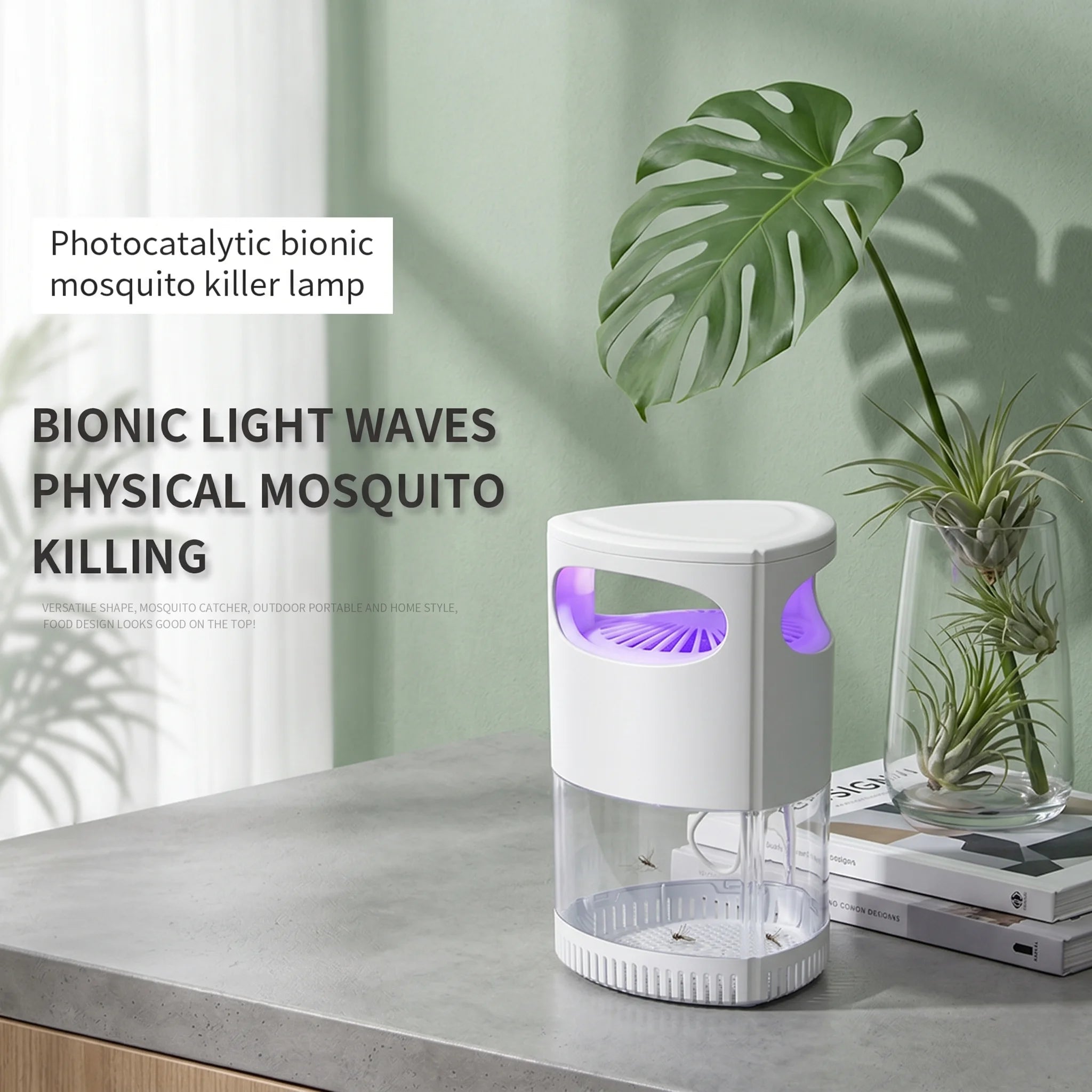 Lampe Anti-Moustiques Lumière Violette Bionique Aspiration Puissante USB Silencieuse DGS-885 – CLEVI Paris
