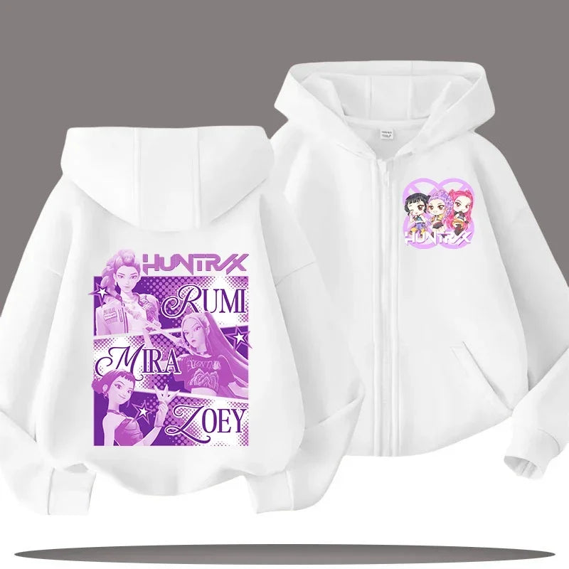 Sweat à capuche enfant zippé imprimé – CLEVI Paris