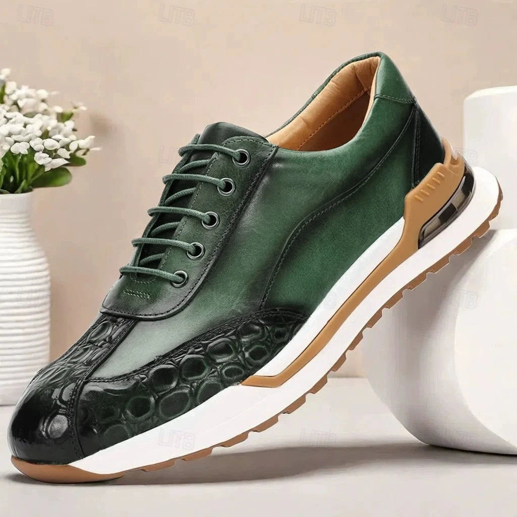 Sneakers en cuir à lacets pour homme – CLEVI Paris