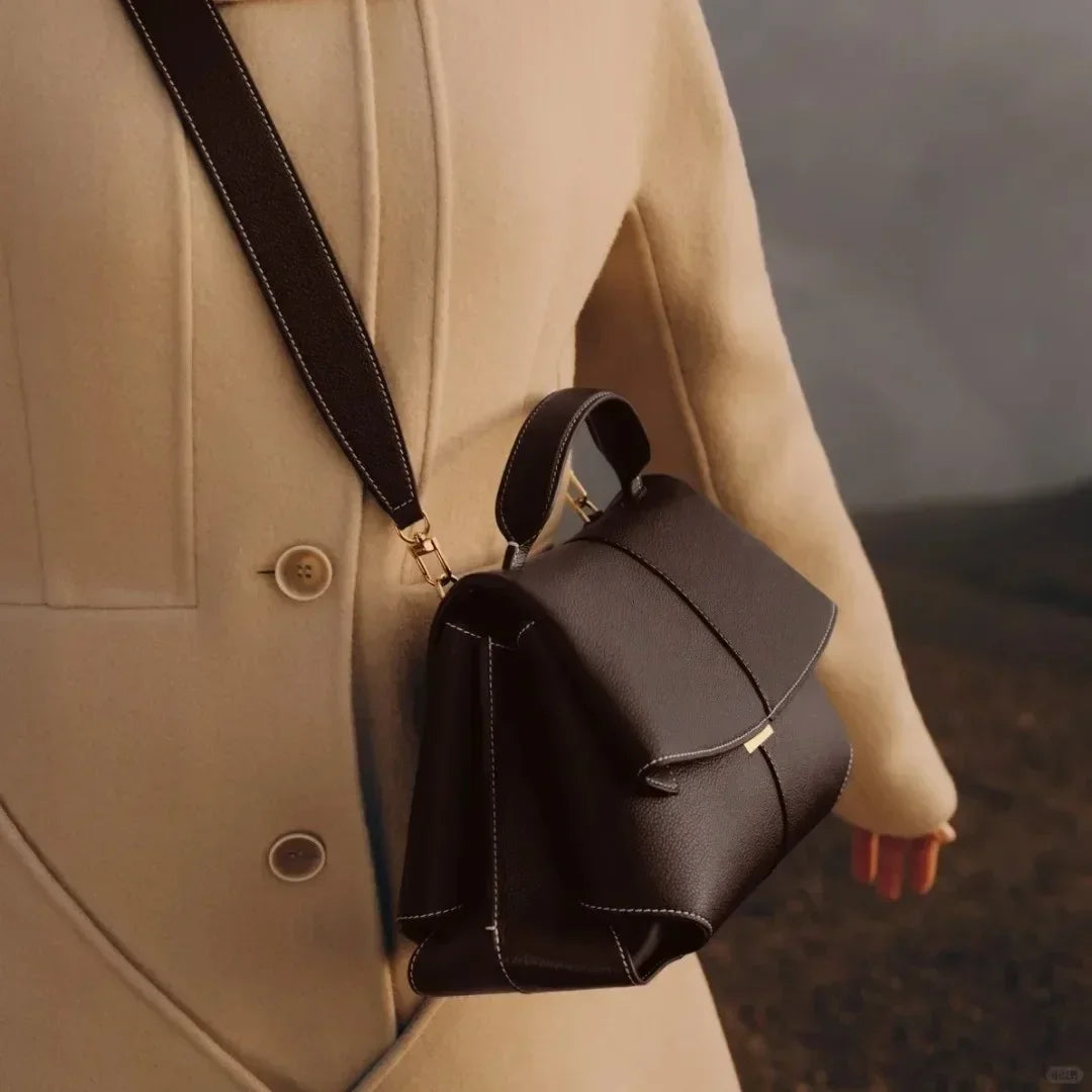 Sac Tote Cuir Véritable Femme Design Plissé Grande Capacité – CLEVI Paris