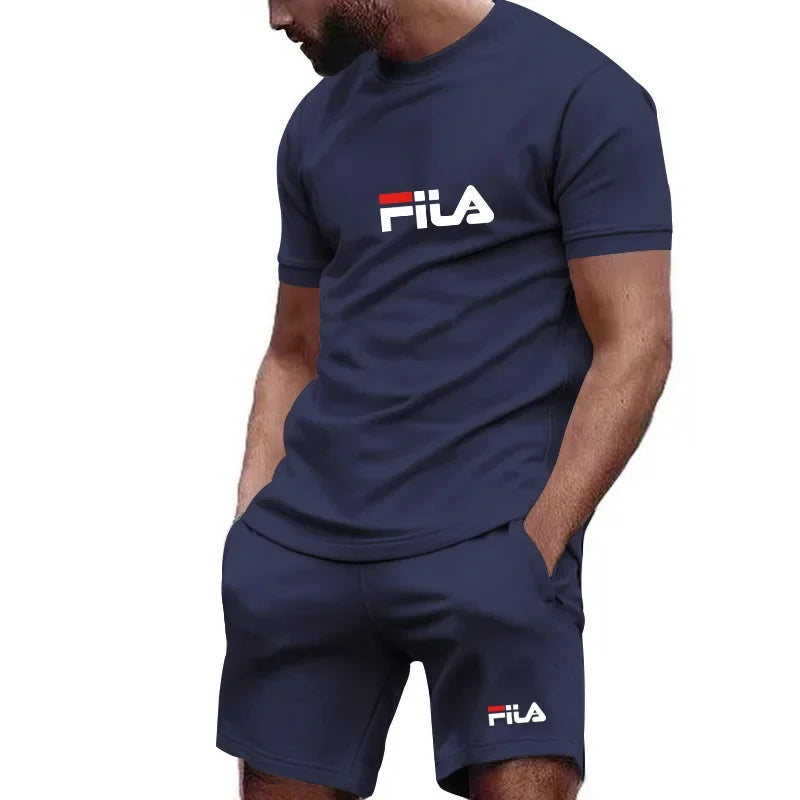 Ensemble Homme Jogging Outdoor T-Shirt Séchage Rapide + Short Sport Poches – CLEVI Paris
