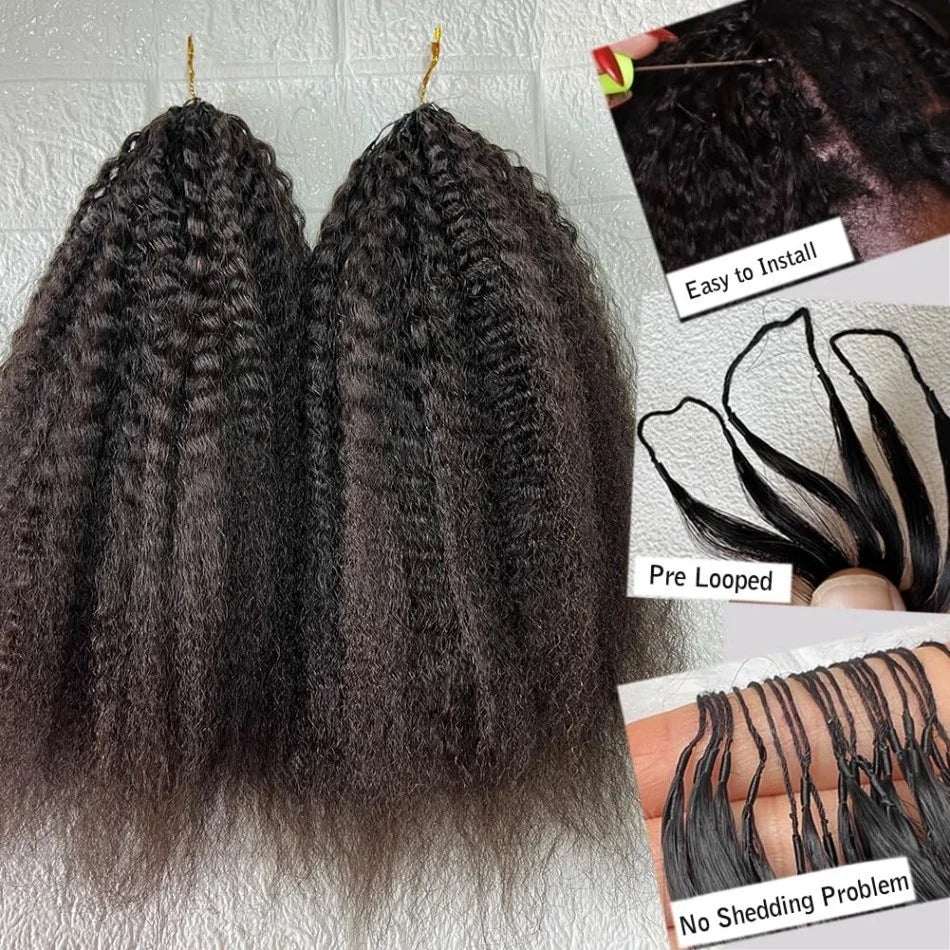 Extensions Cheveux Humains Crochet Kinky Straight 10-30 Pouces – CLEVI Paris