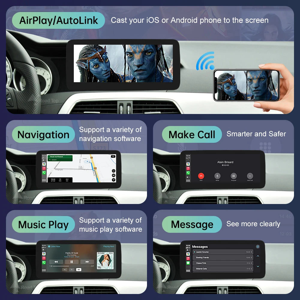 Écran CarPlay Mercedes W204 NTG4.5 – CLEVI Paris