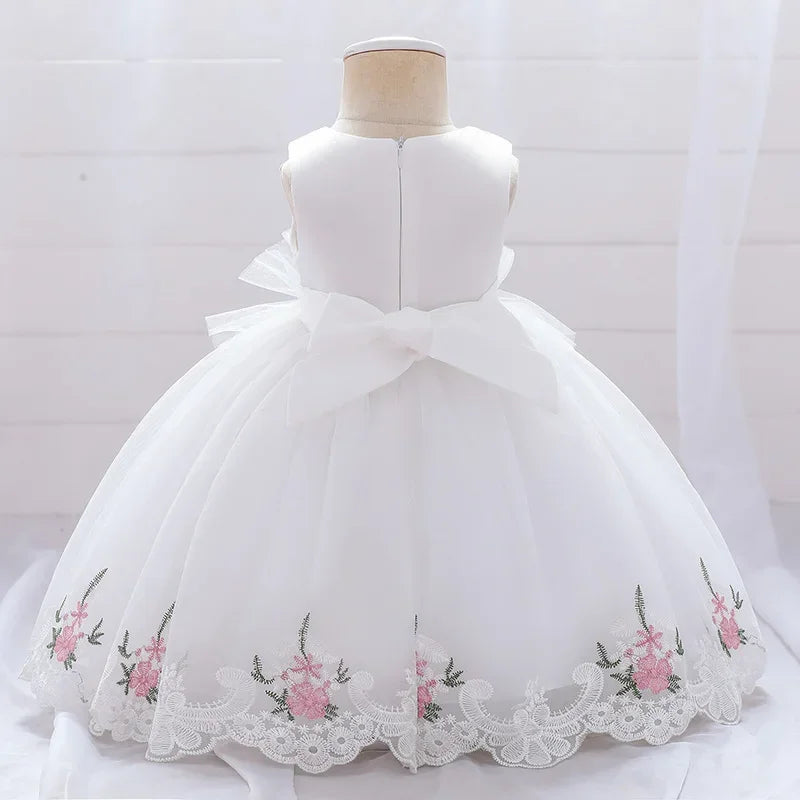 Robe cérémonie bébé fille à fleurs – CLEVI Paris
