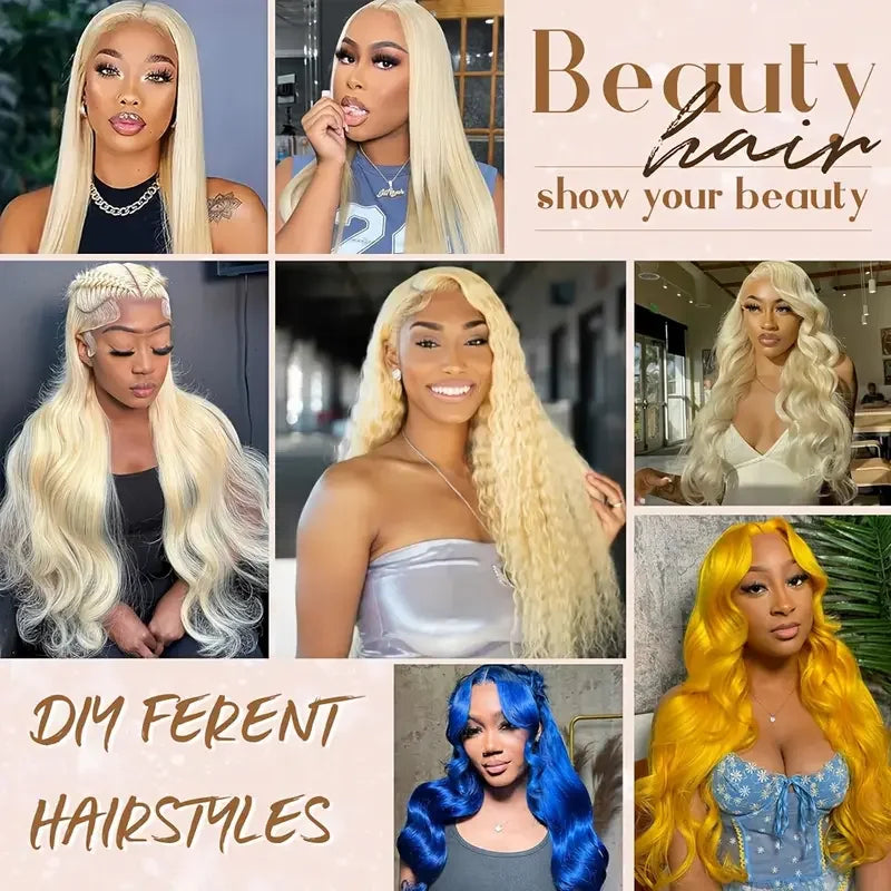 Bundles lisses blond 613, cheveux humains – CLEVI Paris