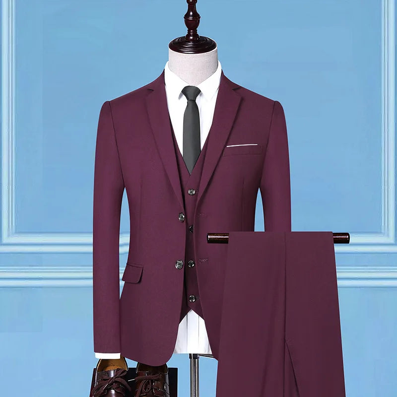 Costume homme 3 pièces en satin – CLEVI Paris
