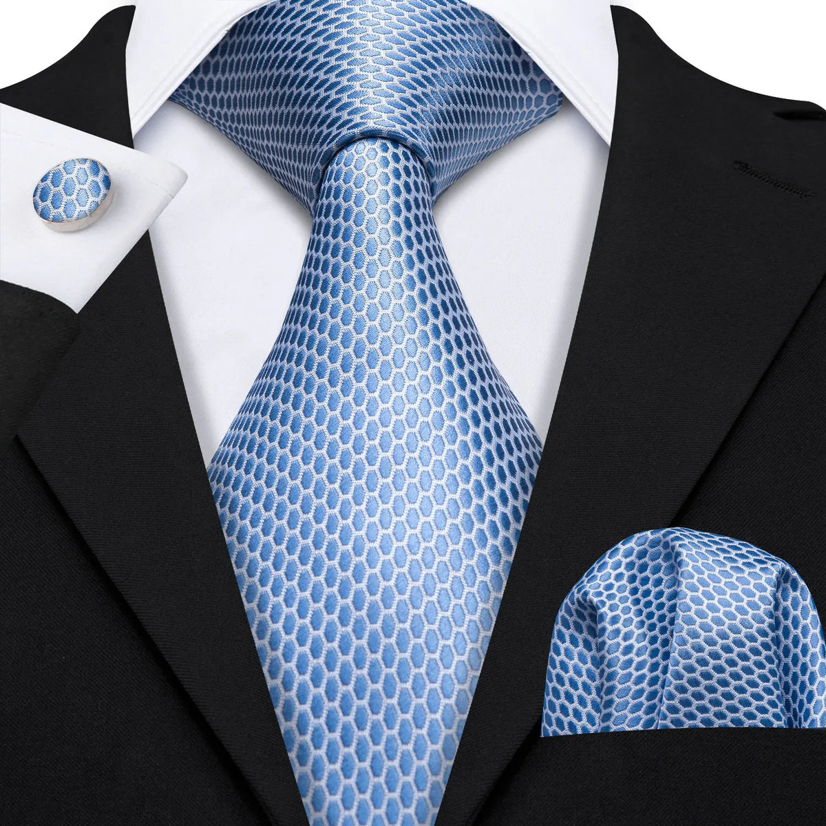 Coffret cravate homme floral, pochette et boutons – CLEVI Paris