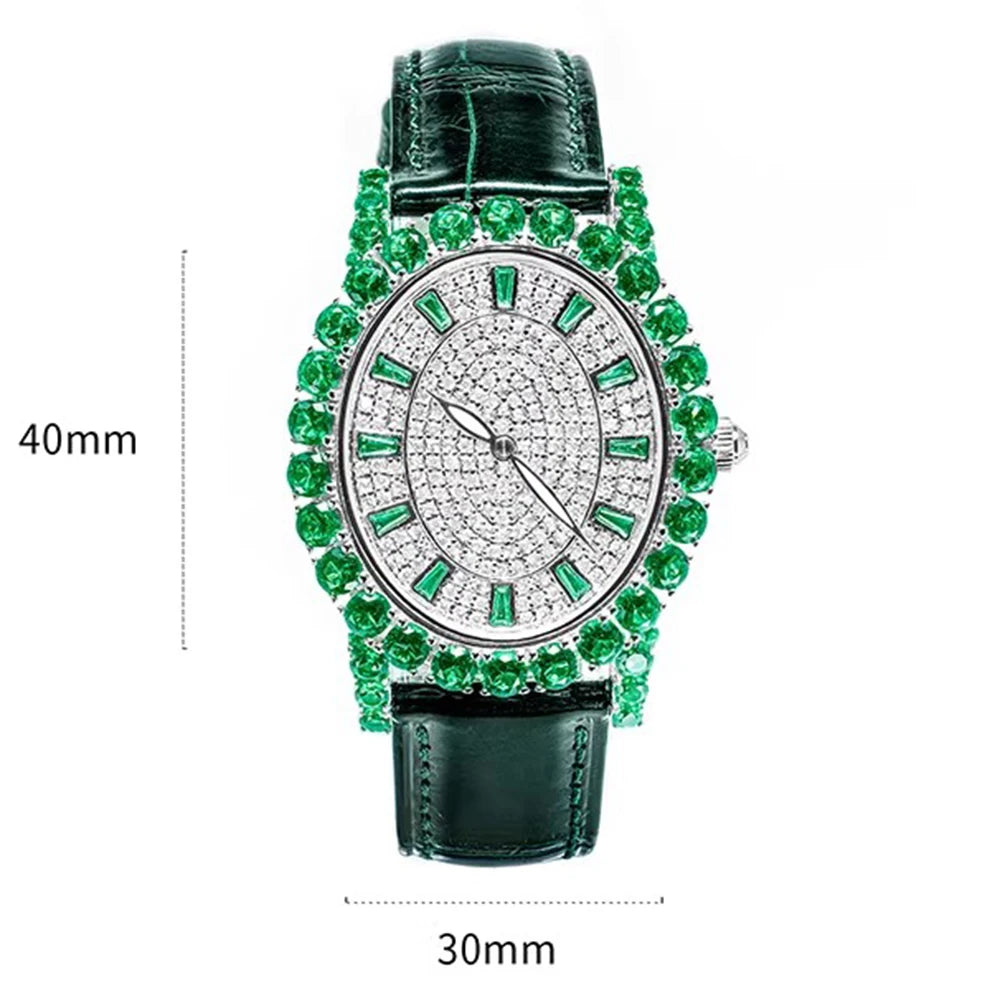 Montre Femme Émeraude Saphir Argent 925 Vintage – CLEVI Paris