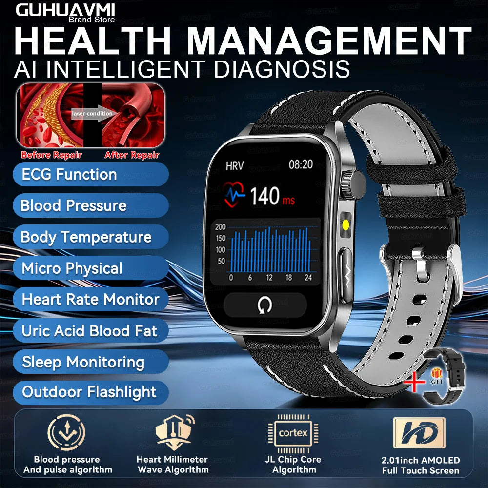 Montre GUHUAVMI E810 AMOLED Bluetooth – CLEVI Paris