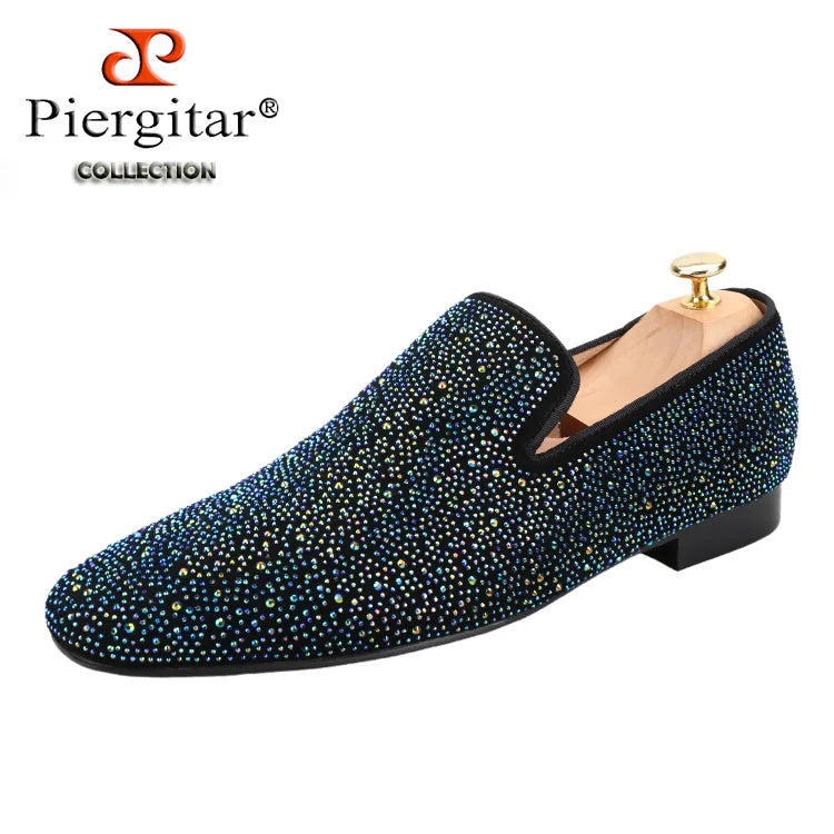 Mocassins Suède Homme Strass Slip-On – CLEVI Paris
