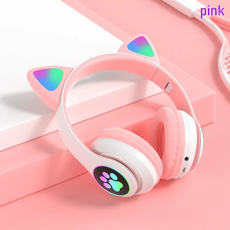 Casque Bluetooth Oreilles de Chat LED Micro Enfant Fille – CLEVI Paris