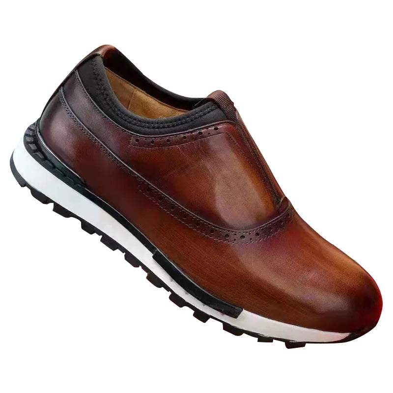 Chaussures homme en cuir à bout rond – CLEVI Paris
