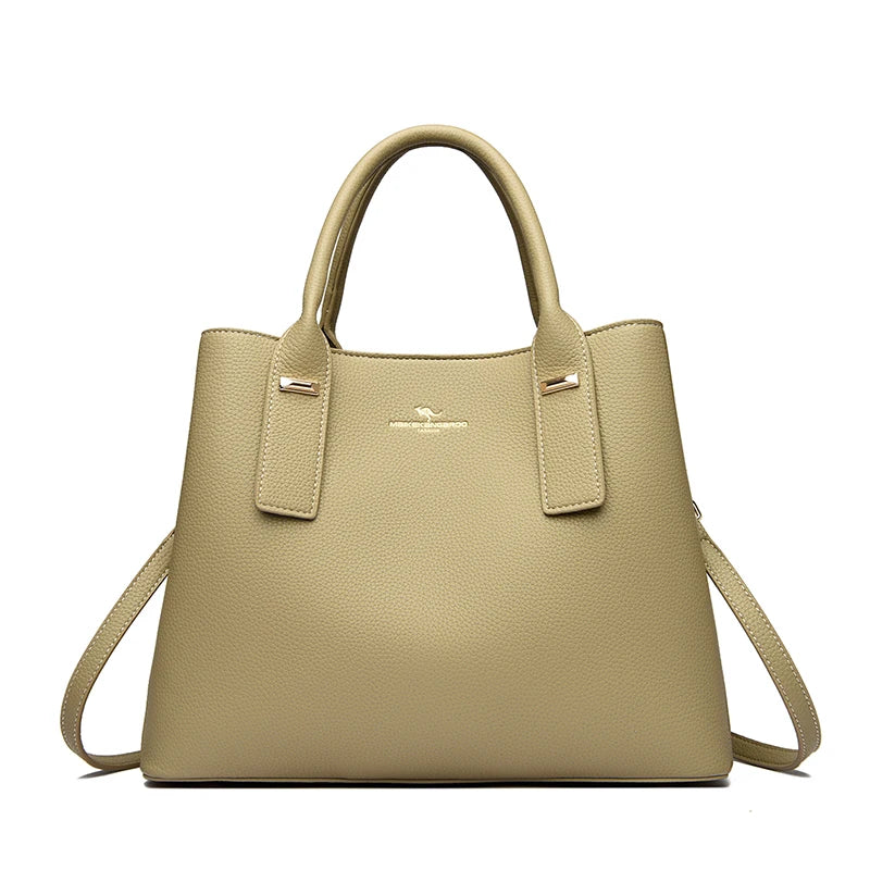 Sac Bandoulière Femme Cuir Microfibre 3 Couches Grande Capacité – CLEVI Paris