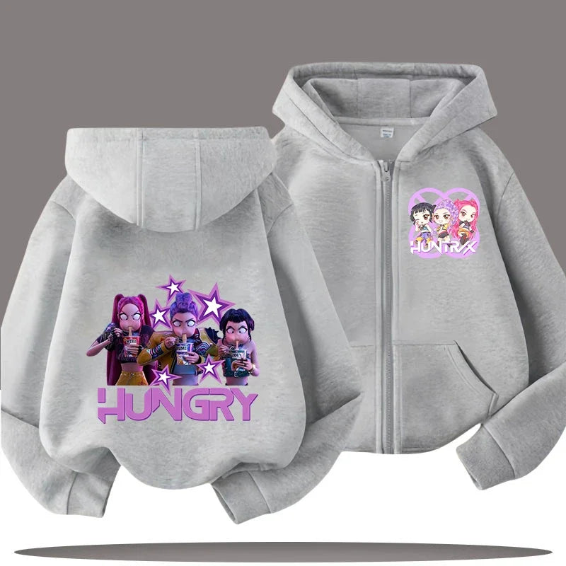 Sweat à capuche enfant zippé imprimé – CLEVI Paris