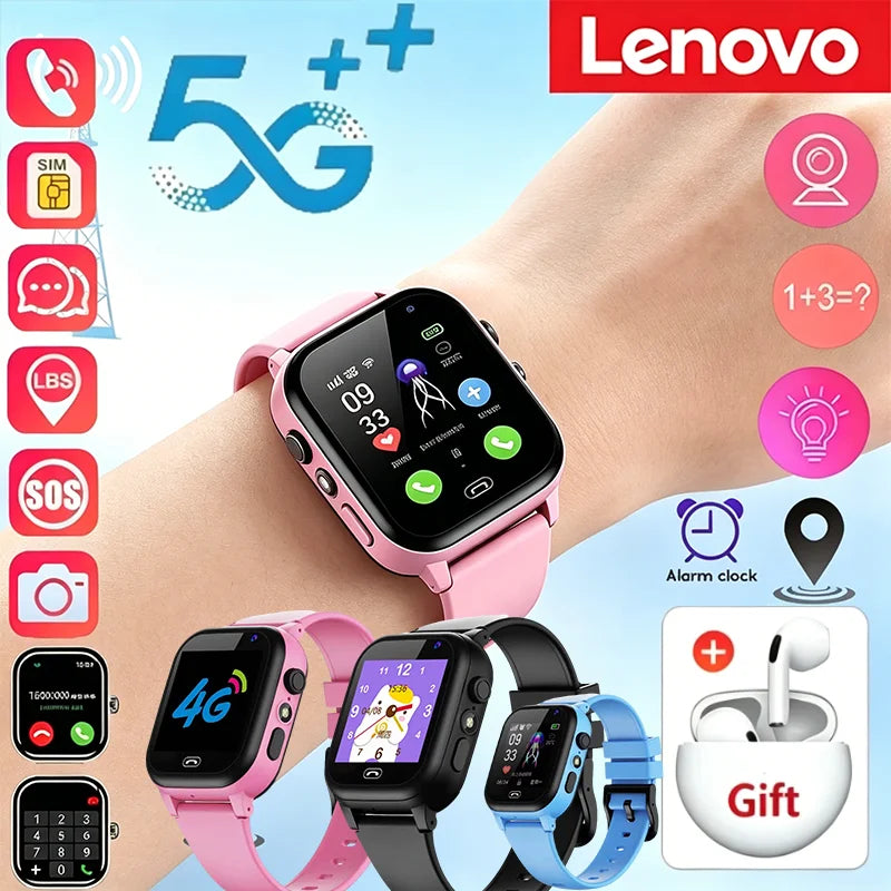 Montre Connectée Enfant Lenovo S30 GPS Géofence Appel Vidéo SIM SOS Caméra Écran 1,44 Bluetooth 5.3 – CLEVI Paris