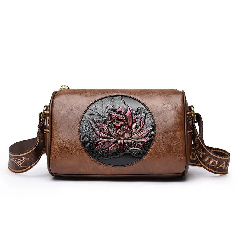 Sac Croisé Cuir Véritable Motif Alligator 3 Poches – CLEVI Paris