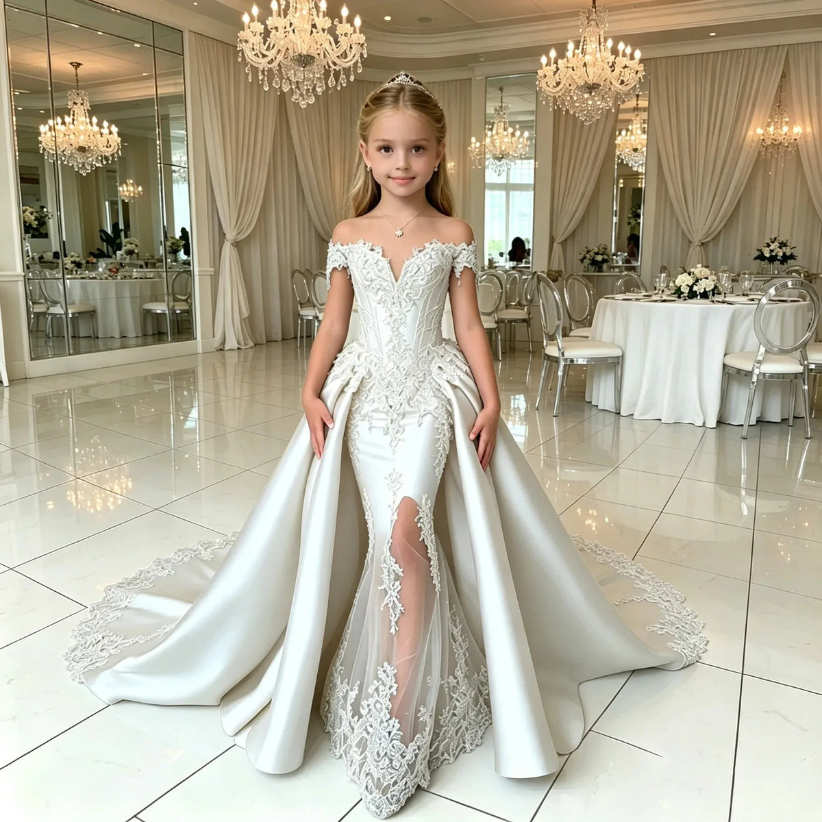 Robe cérémonie fille style princesse – CLEVI Paris