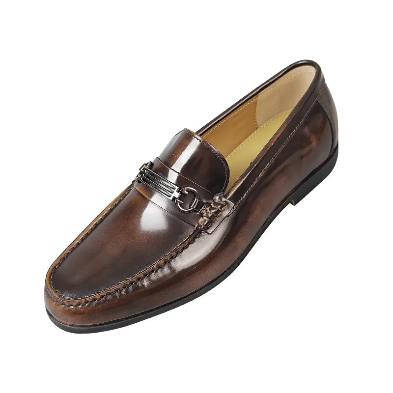 Mocassins en cuir à bout pointu – CLEVI Paris