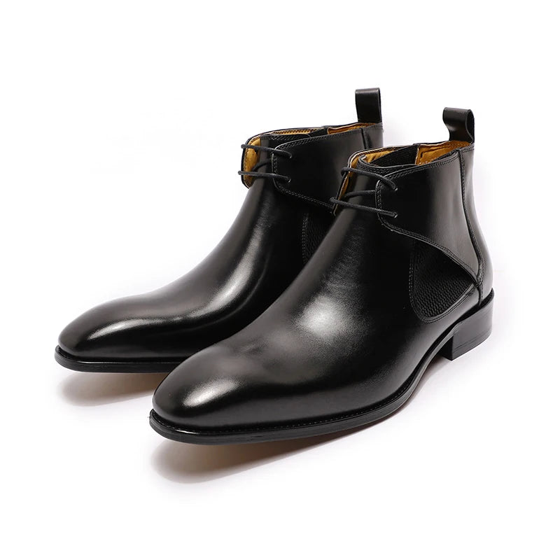 Bottines Chukka homme en cuir à lacets – CLEVI Paris
