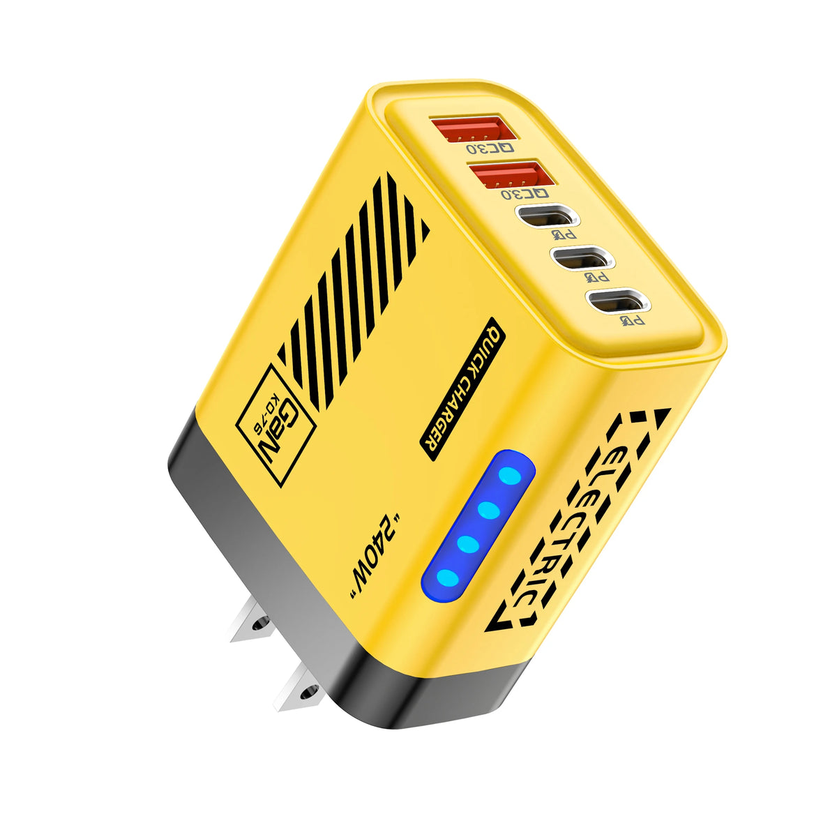 Chargeur GaN 5 Ports 240W USB-C PD Charge Rapide – CLEVI Paris