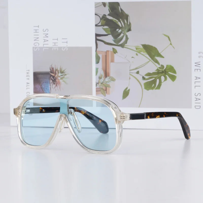 Lunettes de Soleil Aviateur Acétate Luxe UV400 Qualité Supérieure Homme – CLEVI Paris