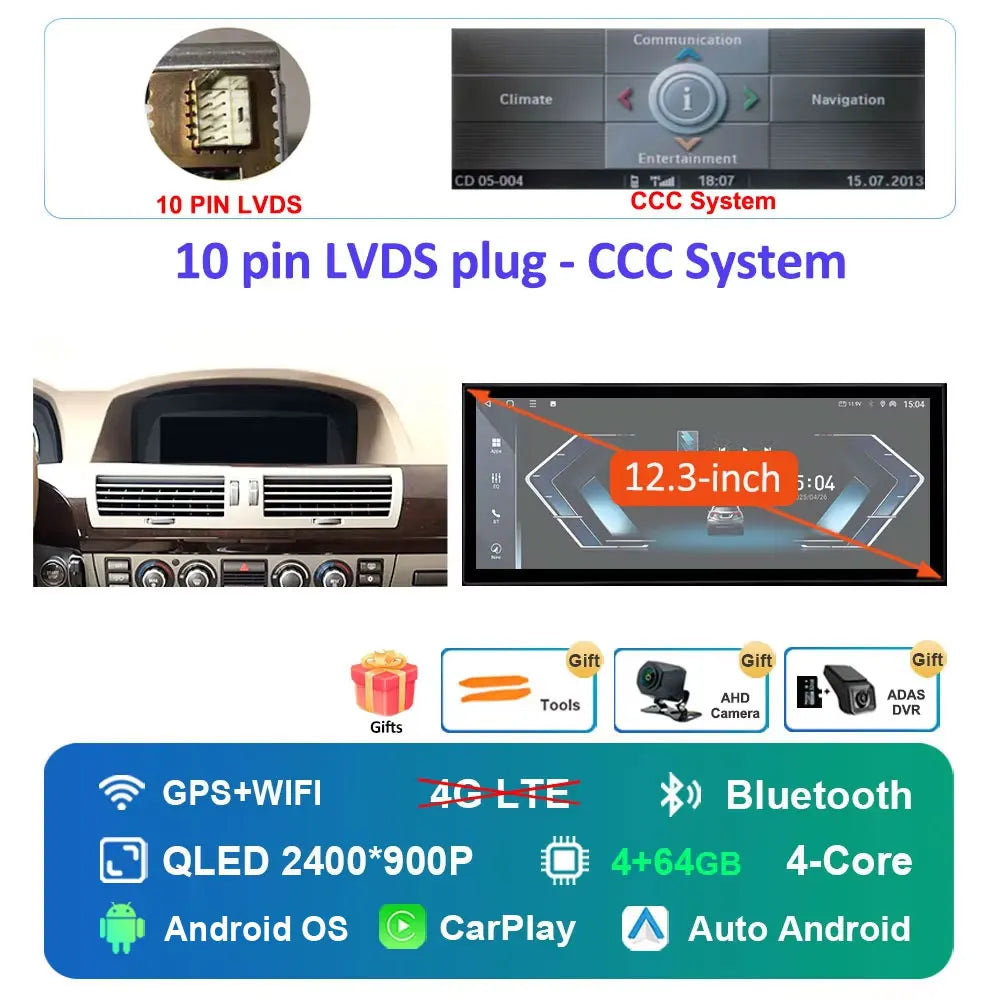 Écran CarPlay BMW Série 7 E65 E66 CCC – CLEVI Paris