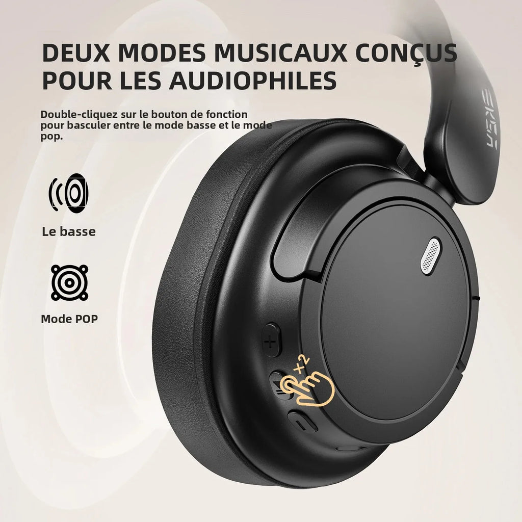 Casque Bluetooth Oneodio EKSA V16 HiFi 90h Bass/Pop Mode – CLEVI Paris