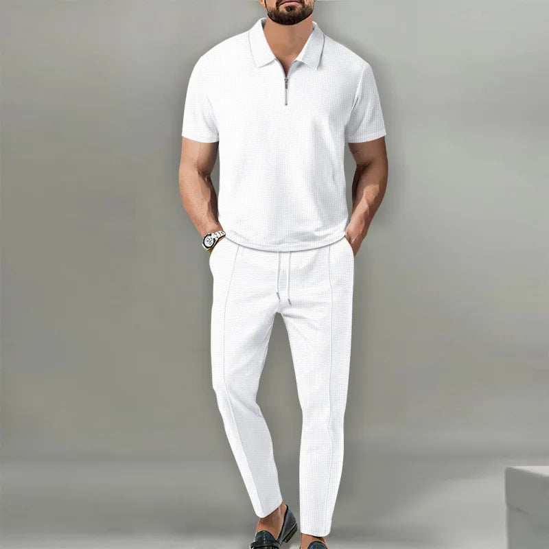 Ensemble homme polo zippé et pantalon – CLEVI Paris