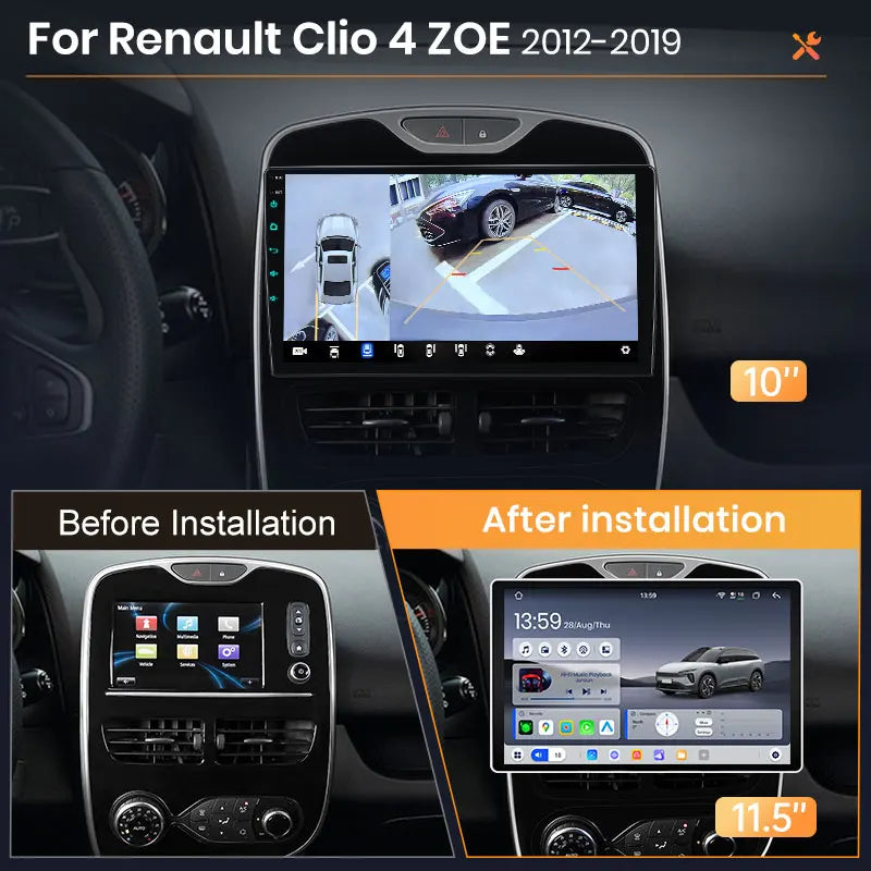 Autoradio AWESAFE Clio 4 CarPlay 2012–2019 – CLEVI Paris