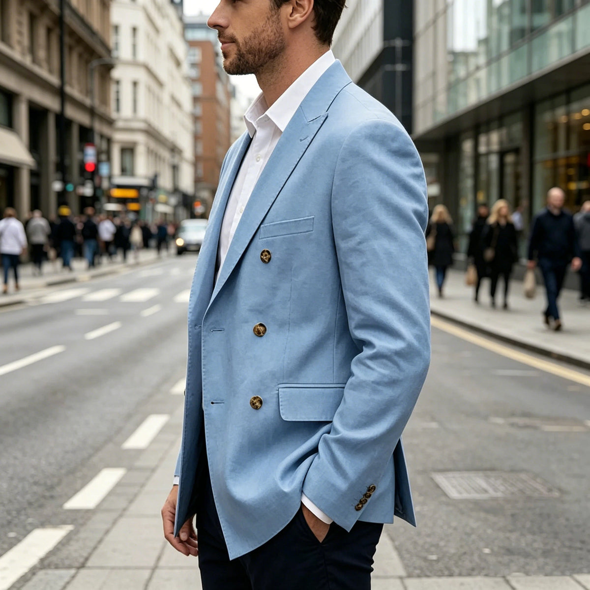 Blazer lin homme coupe slim – CLEVI Paris