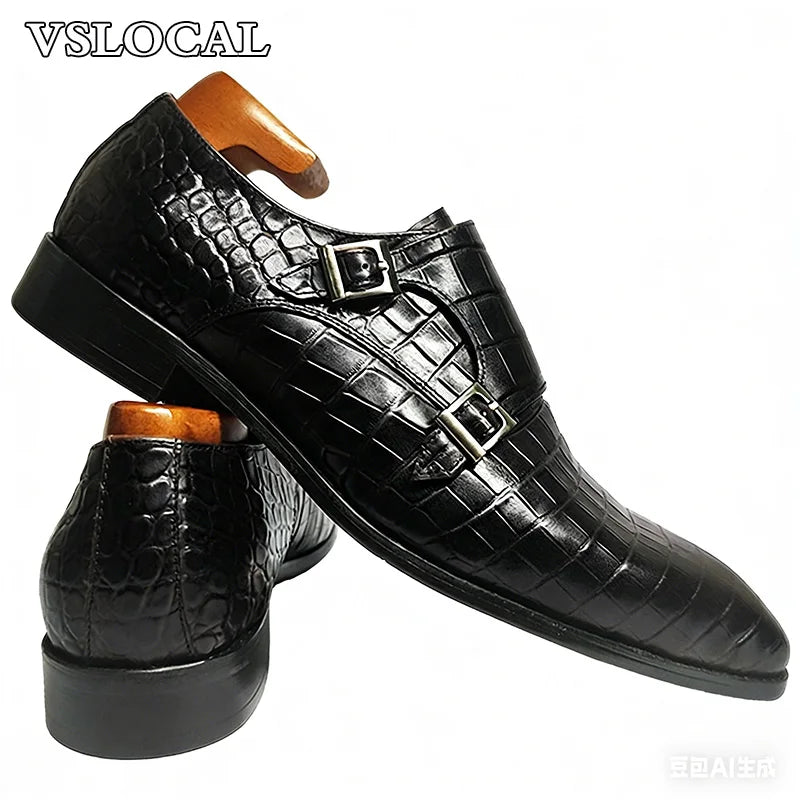 Mocassins Monk homme en cuir véritable – CLEVI Paris