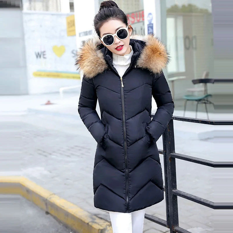 Parka Femme Fourrure Synthétique Capuche Grande Taille – CLEVI Paris