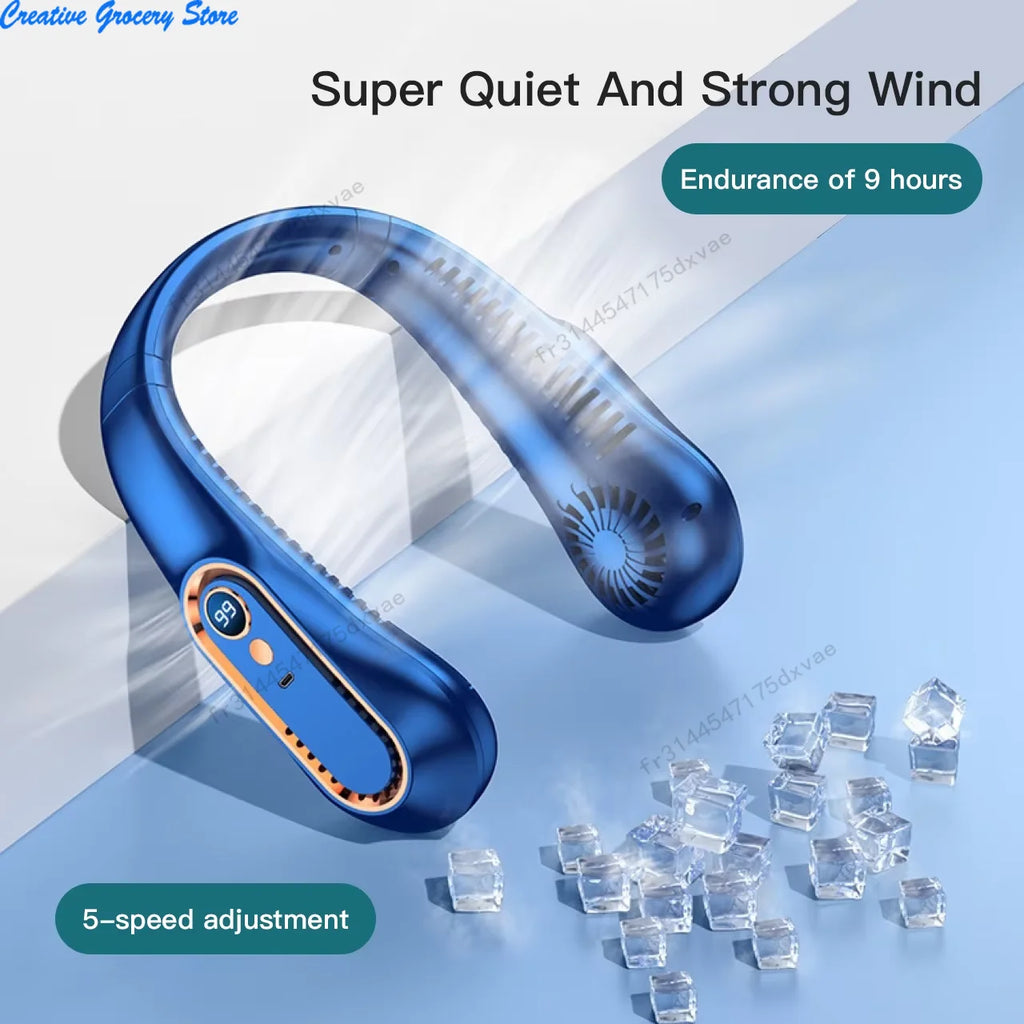 Ventilateur de cou sans pales rechargeable USB – CLEVI Paris