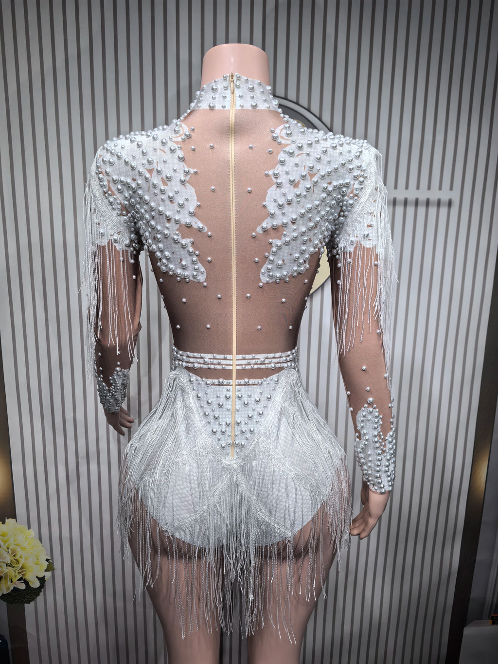Body Sequins Franges Élastique Danse Scène Nightclub – CLEVI Paris