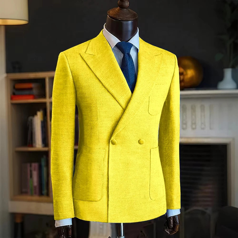 Blazer homme croisé à chevrons – CLEVI Paris