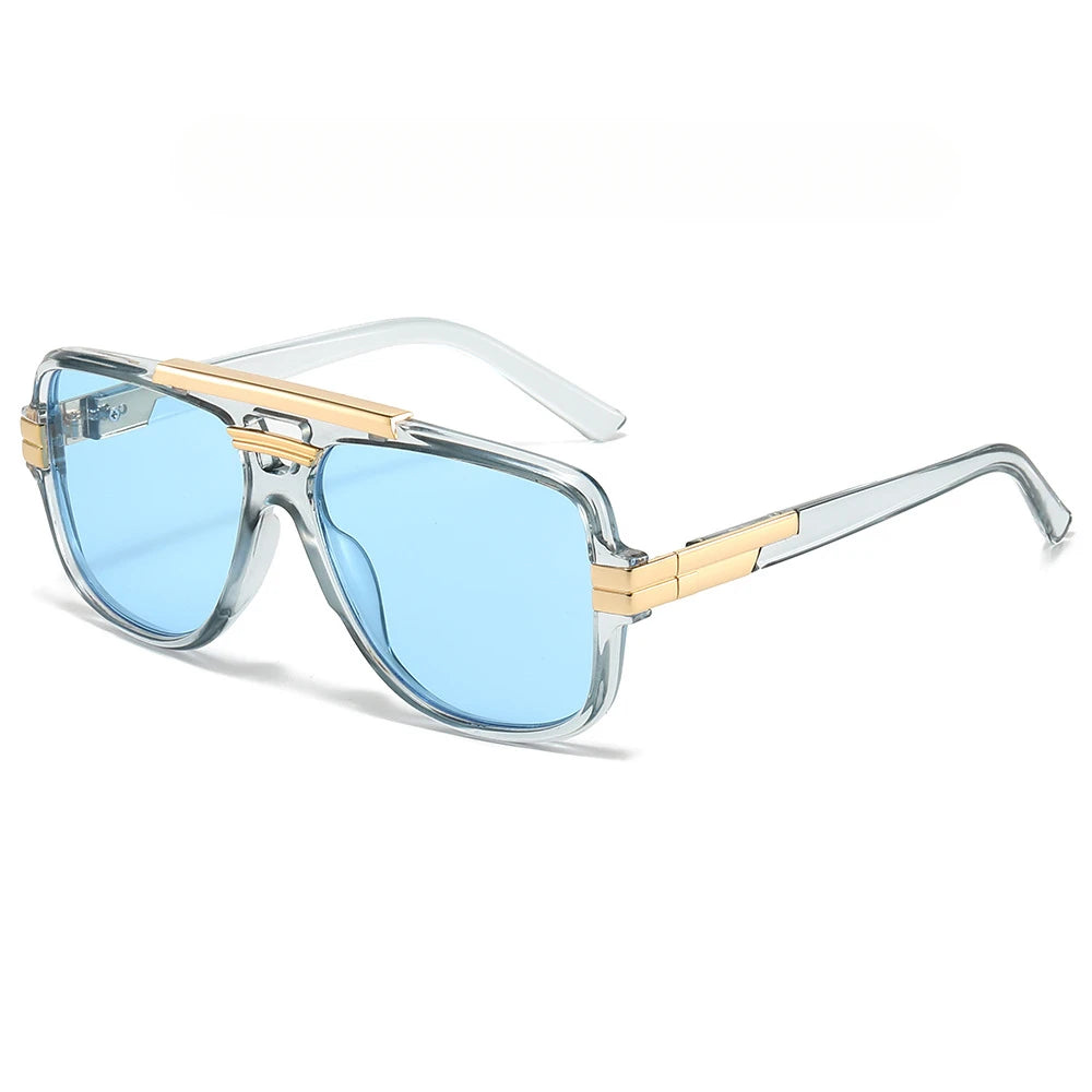 Lunettes de Soleil Double Pont Grande Monture Tendance Homme – CLEVI Paris
