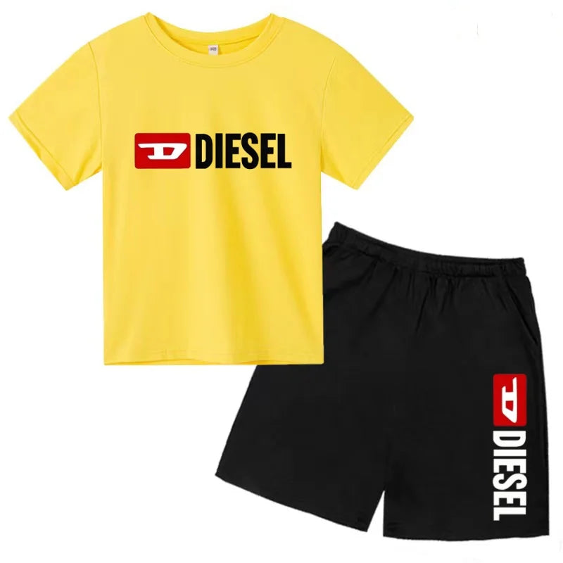Ensemble enfant T-shirt à lettres et short – CLEVI Paris