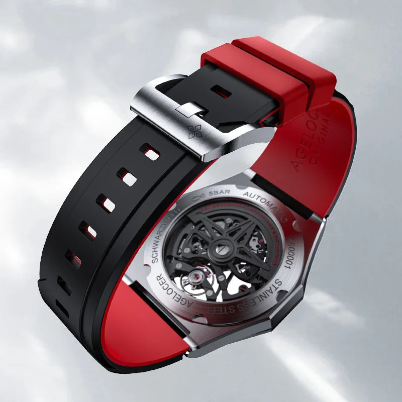 Montre Homme Automatique Squelette Schwarzwald Perlage Rubis Agelocer Cal.A4910 Prix German Design – CLEVI Paris