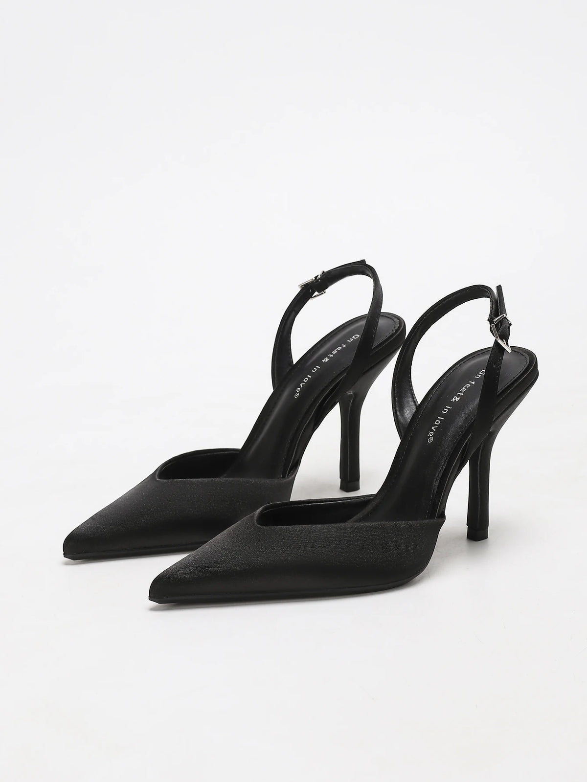 Escarpins slingback satinés – CLEVI Paris