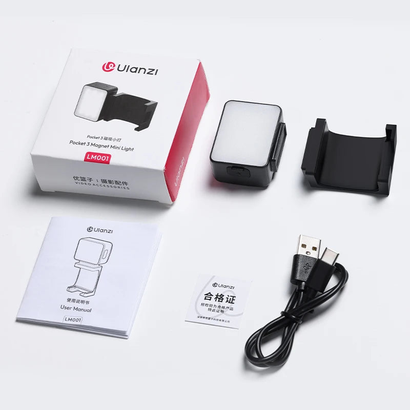Mini lampe LED Ulanzi LM001 pour Pocket 3 – CLEVI Paris
