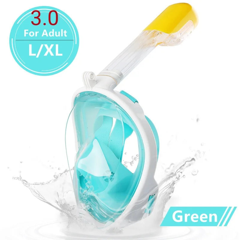 Masque de Plongée Plein Visage Anti-Buée – Snorkeling Adulte & Enfant