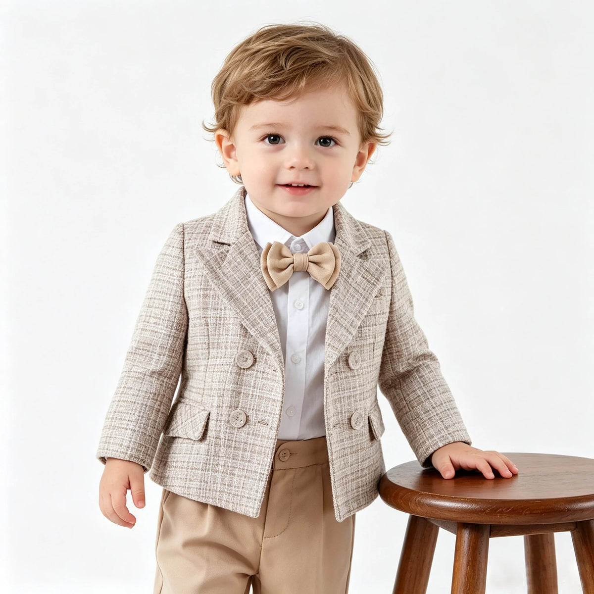 Costume bébé garçon blazer croisé et pantalon – CLEVI Paris