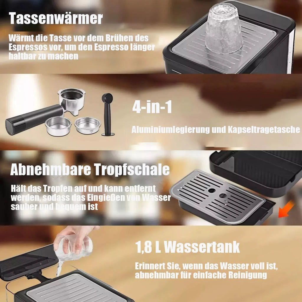 Machine expresso 20 bars, écran tactile et vapeur – CLEVI Paris