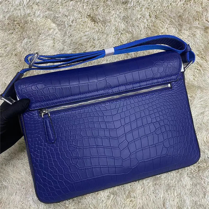 Besace Cuir Crocodile Homme Bandoulière – CLEVI Paris